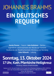 Plakatankündigung für Konzert am 13.10.2024